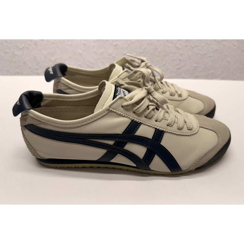 Onitsuka Tiger Mexico 66 Birch/Peacoat Leather Sneakers 1183C102 Mens Size 8